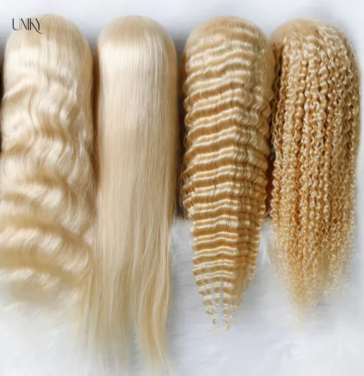 613 Blonde Transparent Lace Frontal Wigs 100% Unprocessed Virgin Brazilian Straight Human Hair 13x4 Pre Plucked Lace Front Wig