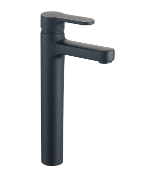 Mixer Mixer Bilik Mandi Moden Matte Modern dengan tuil tunggal yang tinggi untuk tenggelam kapal