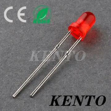 Lens Led Diode-3mm Round Red Diffused