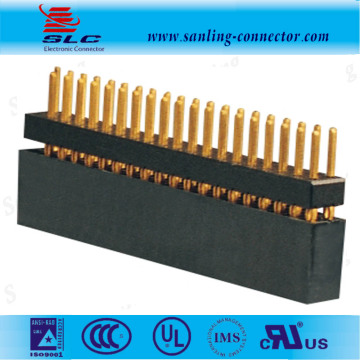 2.54mm pitch dual row straight pc104 female header