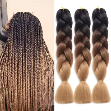 Wholeslae Synthetic Braiding Hair Ombre Braiding Hair Yaki Jumbo Braid Hair