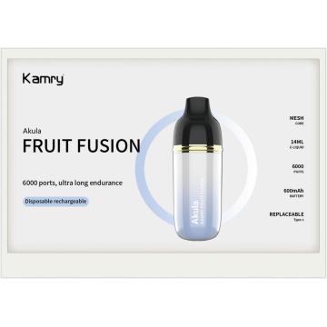 Kamry Akula 6000 퍼프 도매 USA 유명한 vape