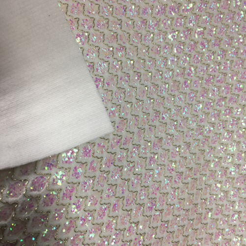 hot design shine glitter leather fabric,lace and glitter