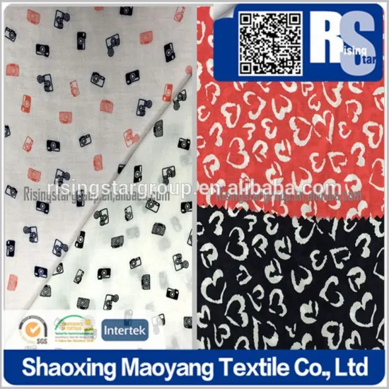 Risingstar China Factory High Quality Fashion fabric 2016 Garment fabric 60*60 100% printed rayon fabric