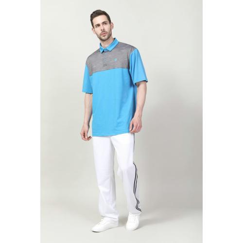 Mens Knit Poly Polo Shirts MEN'S CONTRAST CUT SEW POLO SHIRT Factory