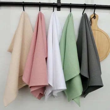 Cotton Weave Kitchen Waffle Tea Towel - Super Absorbent