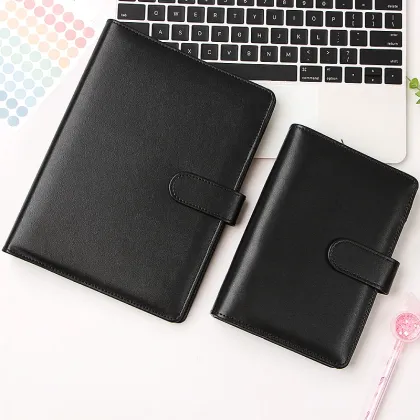 Korean Budget Style Legal Size Hardcover PU Leather Binder Notebook