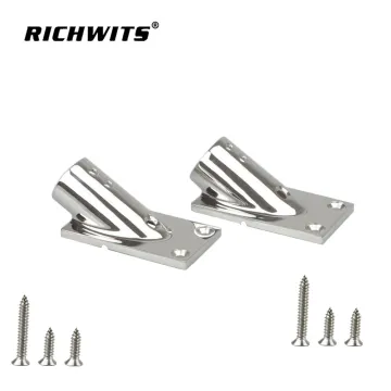 25MM 316 stainless steel Boat Hand Rail Fitting 30 Degree Rectangular Stanchion Base Boat Accessories Marine Hardware