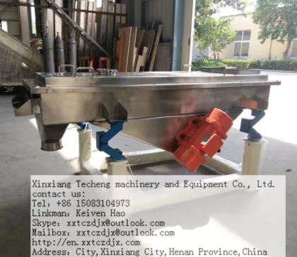 vibrating screener for SAP granules