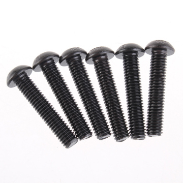High-Strength Blue Zinc-Coated Carbon Steel Button Head Machine Screws: Various Lengths Available - M7 Flat Head Screws