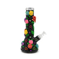 Black rose Glass Beaker Bong