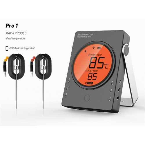 Verbessertes drahtloses Bluetooth-Fleischgrillthermometer mit MAX 6-Sonden