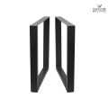 Black steel box-shaped furniture legs