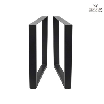 Black steel box-shaped furniture legs