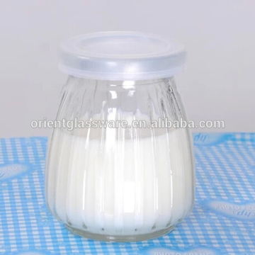 200ml clear milk glass bottle wide mouth glass bottle