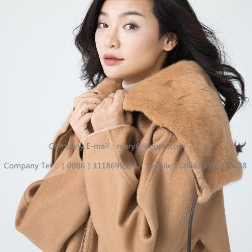 Cashmere Coat Lady With Mink Fur