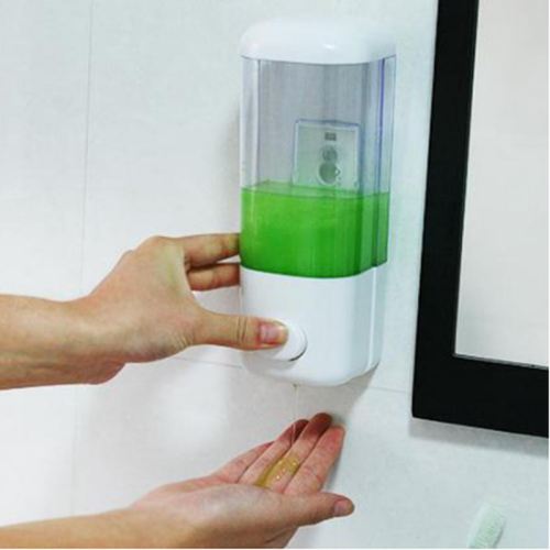500ML Wall Mounted Soap Dispenser Bathroom Sanitizer Shampoo Shower Gel Container Bottle Manual Suction Cup MJ918
