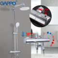 GAPPO Sanitary Ware Suite bathroom thermostatic shower faucet bath shower mixer set waterfall bathtub faucet rain shower head