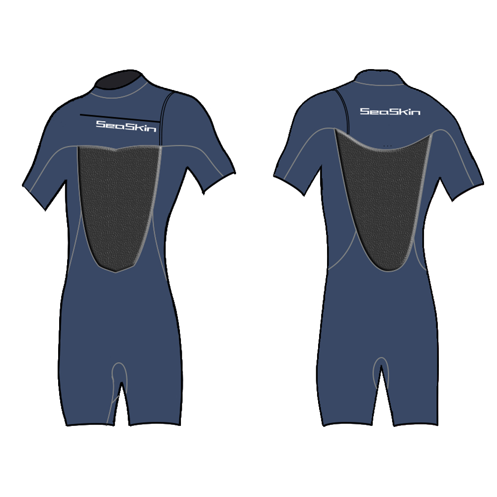 Seaskin Classic 2mm zip ship ship wetsuit للرجال