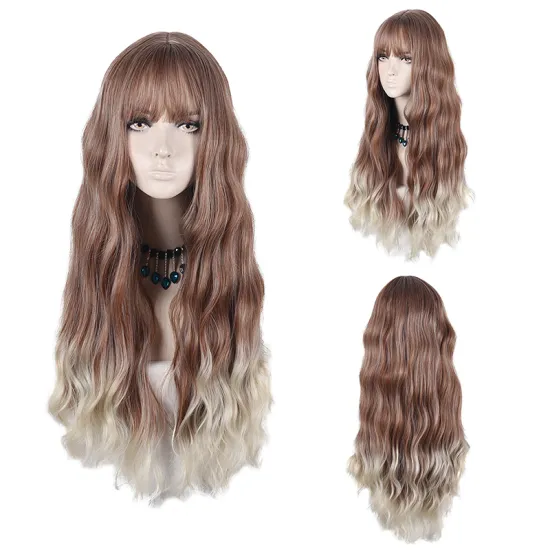 Factory Price Prestretched Wig Blonde Closure Yaki Extension Weaving Extensions Braided Wigs Curly Synthetic Braiding Hair