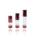 kosmetische rote transparente Plastikpumpspray-Airless-Flasche