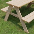 Mesa de picnic de madera para niños naturales para niños al aire libre