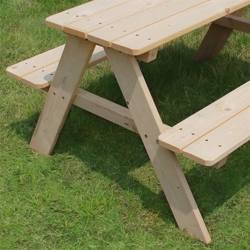 Kids Wooden Picnic Table Outdoor Garden Natural Kids Wooden Picnic Table Supplier