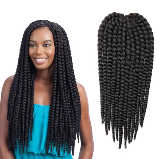 Factory best price Twist Hair Jumbo Braids 22 inch 120g Synthetic Crochet Hair Braiding Hair for women 2020 jumbo twist crochet