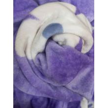 Purple color shiny flannel fleece blanket