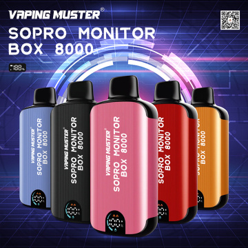 SOPRO Monitor Box Vape 8000 sbuffi