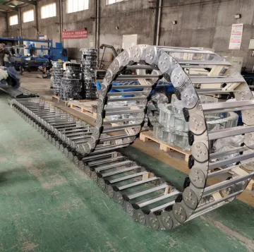 304 Stainless steel cable towing chain bridge type used for CNC machine tool protection