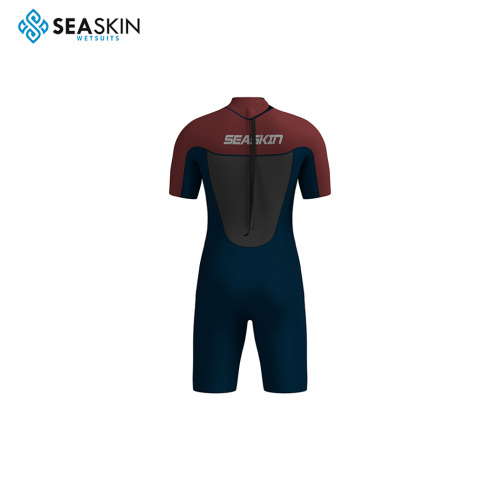 Seaskin Back Zip Shorty Free Diving Neoprene Wetsuit