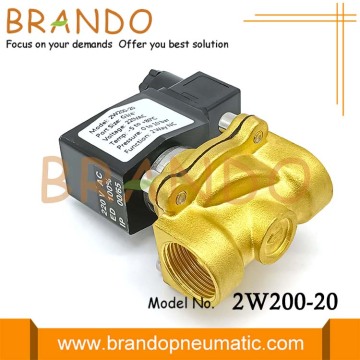 2W200-20 3/4 &#39;&#39;2 웨이 정상 직접 직접 연기 놋쇠 솔레노이드 워터 밸브 12V 24V 110V 220V DC AC