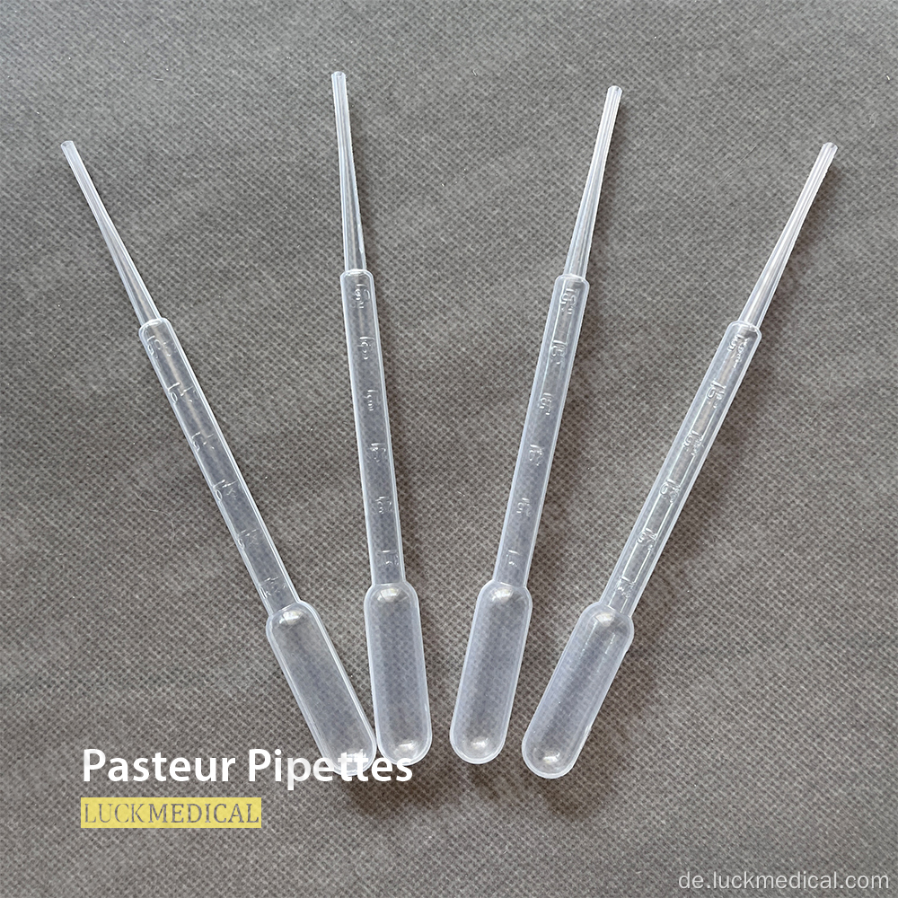 Plastikpasteur -Pipetten 3ml Labor verwenden