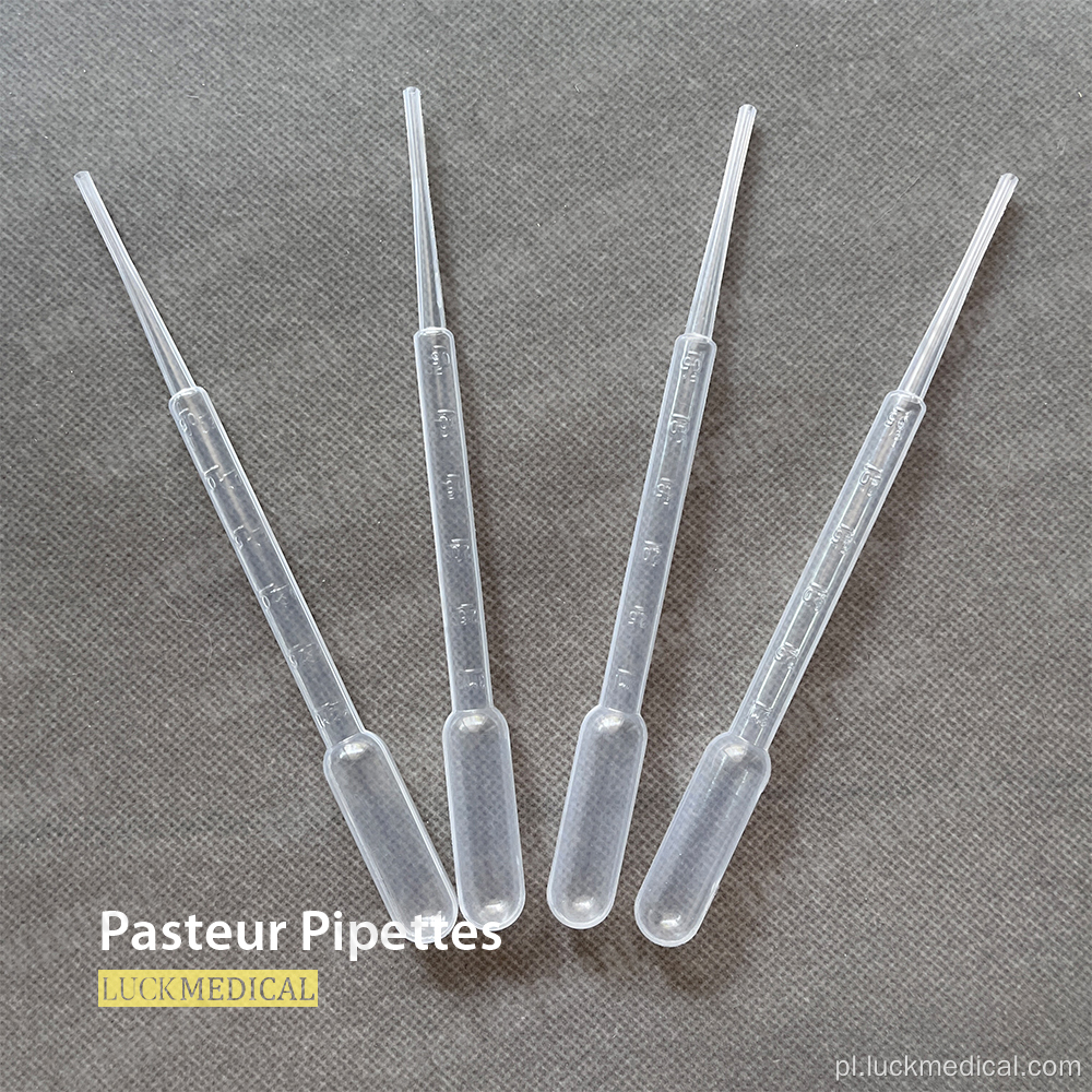 Plastikowe pipety pasteurowe 3 ml laboratorium