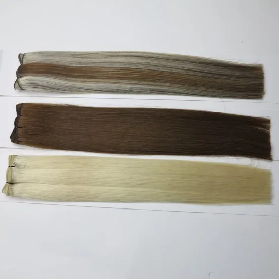 100% cuticle vigin brazilian human hair weft Piano darkest brown light brown highlighted color remy hair extensions