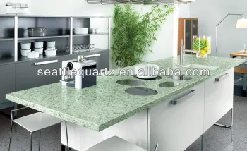 green color quartz stone countertop