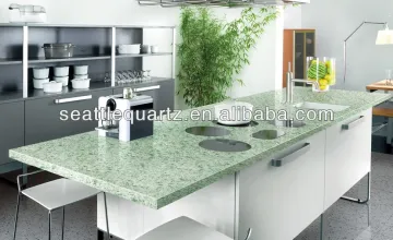 green color quartz stone countertop