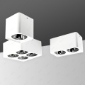 Techo cuadrado cuadrado montado en la superficie del hotel MR16 Downlight Flexion