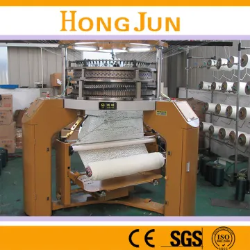 Sinker Electronic Jacquard Knitting Machine with Needle Opener for Net Jacquard Patterns