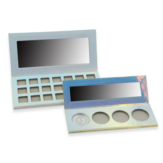 4 holes hologram palette for eyeshadow packaging
