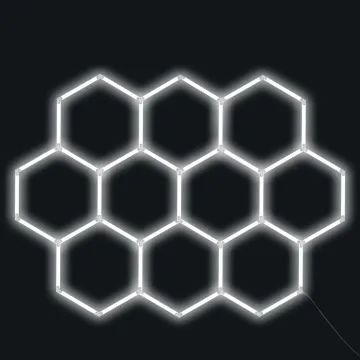 Hexagon LED Garage Lights - Ultra Bright Car Detailing Ceiling Shop Light