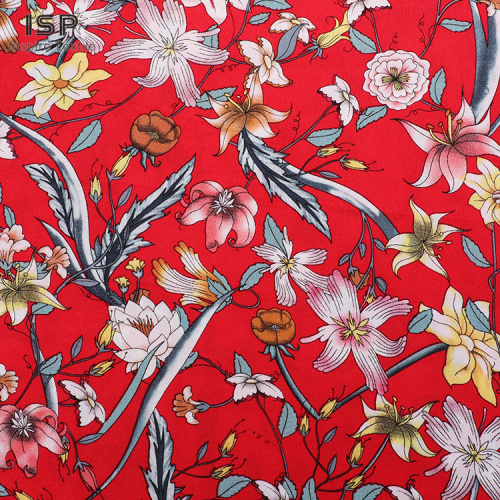Satinabdruck Rayon Viskose Soft Shining Metallic Stoff