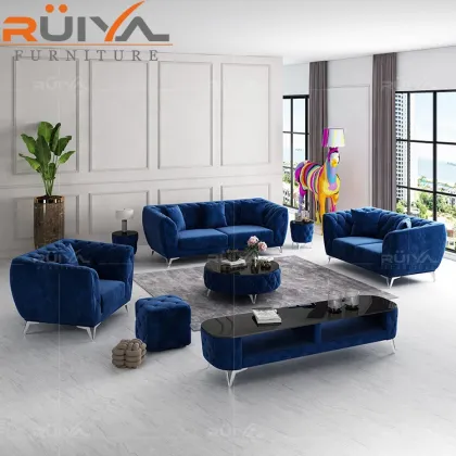 Premium Green Holland Velvet L Shape Corner Sofa