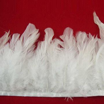 Saddle Feather Trimming, Made in Pure White Color Chicken Feather
