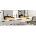 Sus304 Single Basin Handmade Topmount Salle de bain lavabo