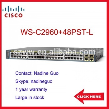 New Sealed WS-C2960+48PST-L Catalyst 2960 Plus 48 10/100 PoE + 2 1000BT +2 SFP LAN Base switch