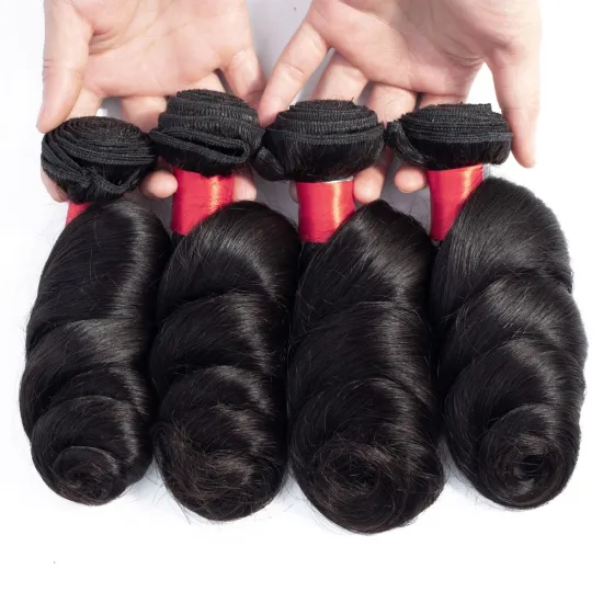Raw Indian Hair Unprocessed Virgin Human Hair Weave Loose Wave Bundles