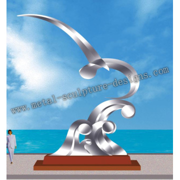 stainless steel arts sculpture for city decoration