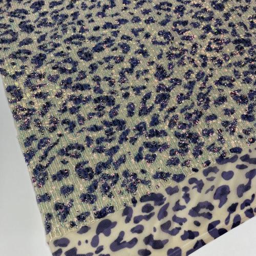 Vogue Irregular Shape Printed Sequins Embroidery Fabric